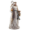 Natività completa in tessuto statue per presepe natalizio con accessori in metallo h 86 cm