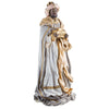 Natività completa in tessuto statue per presepe natalizio con accessori in metallo h 86 cm