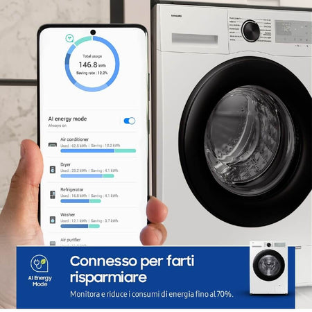 Samsung WW90CGC04DAHET Crystal Clean Lavatrice cm. 60 - capacità 9 kg - bianco