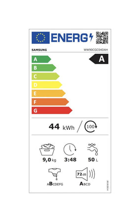 Samsung WW90CGC04DAHET Crystal Clean Lavatrice cm. 60 - capacità 9 kg - bianco