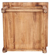 Biscottini Tavolino da fumo Country in legno massello di tiglio finitura naturale L70xPR70xH45 cm. Made in Italy