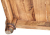 Biscottini Tavolino da fumo Country in legno massello di tiglio finitura naturale L70xPR70xH45 cm. Made in Italy