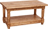 Biscottini Tavolo da fumo Country in legno massello di tiglio finitura naturale L90xPR50xH45 cm. Made in Italy