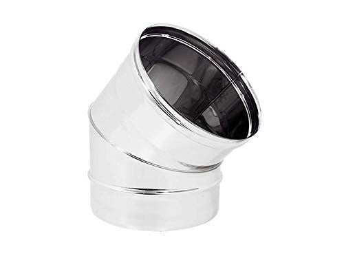 Gomito curva acciaio inox 130mm 5 decimi AISI 304