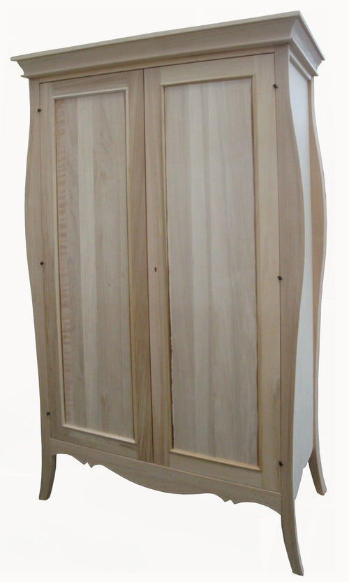 MOBILI 2G -  ARMADIO IN LEGNO SAGOMATO 2 PORTE GREZZO  L.127 P.64 H.212 (487)