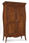 MOBILI 2G -  ARMADIO IN LEGNO SAGOMATO 2 PORTE GREZZO  L.127 P.64 H.212 (487)