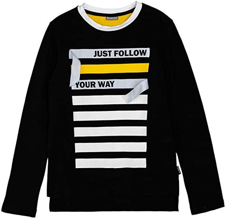 Gulliver Maglia a Manica Lunga Bambino Nero Cotone