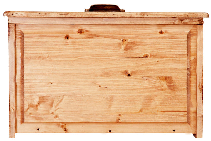Biscottini Cassettiera Country in legno massello di tiglio finitura naturale L116xPR41xH100 cm. Made in Italy