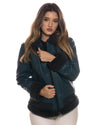 Matilde - Giacca Donna Blu in vera pelle e montone Shearling