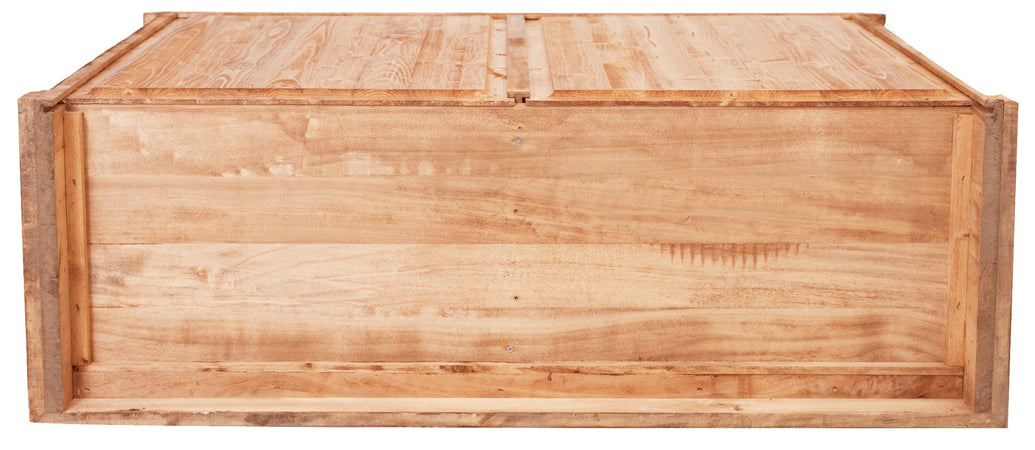 Biscottini Cassettiera Country in legno massello di tiglio finitura naturale L116xPR41xH100 cm. Made in Italy