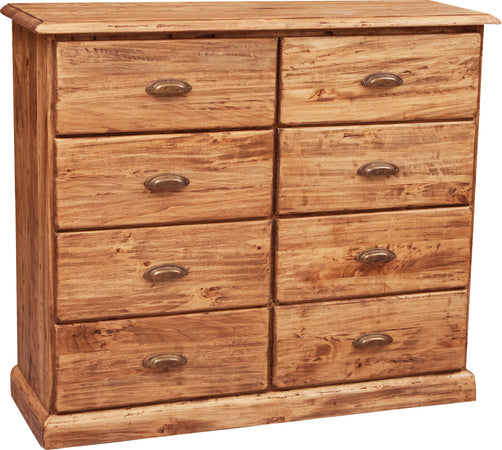 Biscottini Biscottini Cassettiera Country legno massello tiglio 8 cassetti 116x41x100