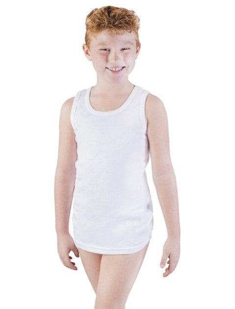 Nazareno Gabrielli 3 Canotte Spalla Larga Bimbo Cotone Mercerizzato 100%