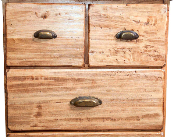 Biscottini Biscottini Cassettiera Country Legno Massello Tiglio Naturale 63x41x100 Made