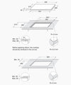 Piano cottura Gas larghezza 60 cm Finitura Vetro colore BIANCO - 4 Fuochi - Griglie Ghisa - F159014