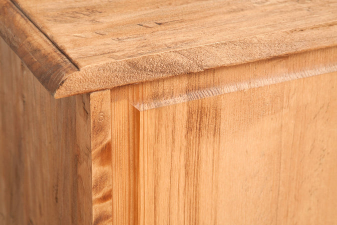 Biscottini Biscottini Cassettiera Country Legno Massello Tiglio Naturale 63x41x100 Made