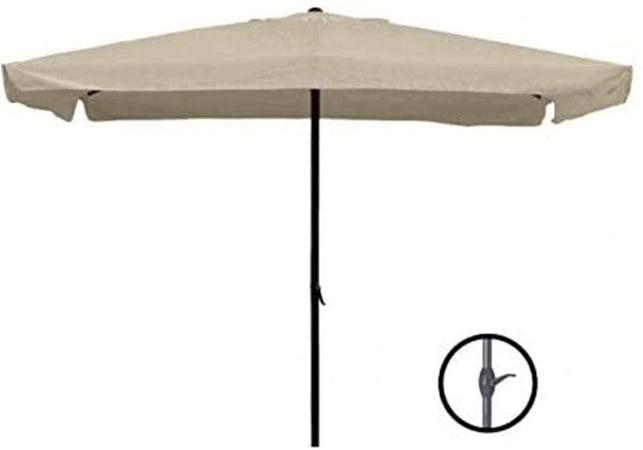 Ombrellone Giardino 3X2 MT Palo Centrale Beige Air Vent Carrucola Protezione UV