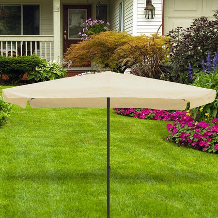 Ombrellone Giardino 3X2 MT Palo Centrale Beige Air Vent Carrucola Protezione UV