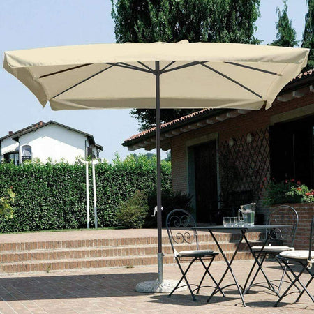 Ombrellone Giardino 3X2 MT Palo Centrale Beige Air Vent Carrucola Protezione UV