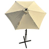 Ombrellone da Giardino Sistema Apri&Chiudi Decentrato 3 mt Impermeabile Beige Airvent
