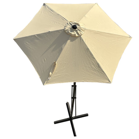 Ombrellone da Giardino Sistema Apri&amp;Chiudi Decentrato 3 mt Impermeabile Beige Airvent