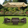 Ombrellone da Giardino Palo laterale 3Mt Beige Palo Alluminio e Manovella