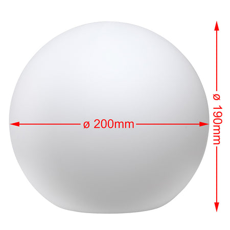 Lampada Sfera Giardino 20cm Luce Esterno Bianco attacco E27 Decorazione Esterno
