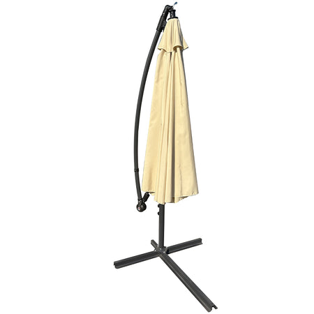 Ombrellone da Giardino Palo laterale 3Mt Beige Palo Alluminio e Manovella