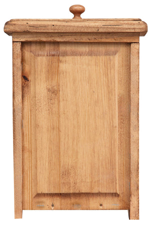 Biscottini Comodino Country in legno massello di tiglio finitura naturale L56xPR36xH66 cm. Made in Italy