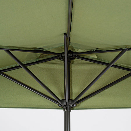 Ombrellone Mezzaluna a parete salvaspazio "Kalife" in alluminio verniciato a polvere per giardino e balcone Ø 270 cm