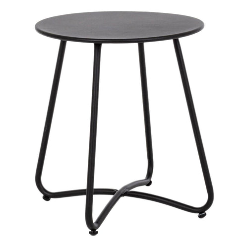 Tavolino da caffe Wissant per lettino da esterno e giardino in acciaio con vassoio