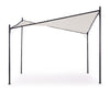 Gazebo vela Gerba 3,5 x 3,5 tortora in acciaio da giardino esterno