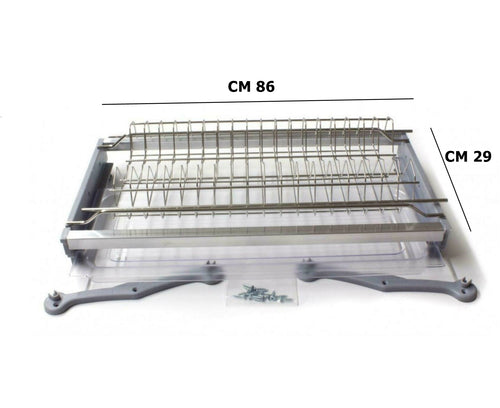 SCOLAPIATTI COLAPIATTI + TELAIO 86 CM X PENSILI DA 90 CM ACCIAIO INOX DF 7930746