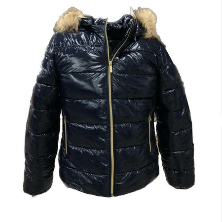 Refrigue 2841O0022 Giubbotto Cappuccio con Pelliccia Bambina Blu