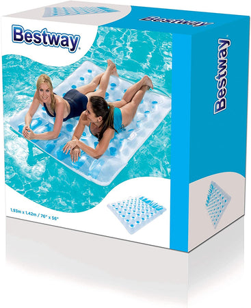 Materassino gonfiabile matrimoniale da mare Bestway doppio comfort 193 x 142 cm
