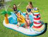 Piscina gonfiabile con scivolo e canna da pesca 218 X 99 cm per balcone e giardino