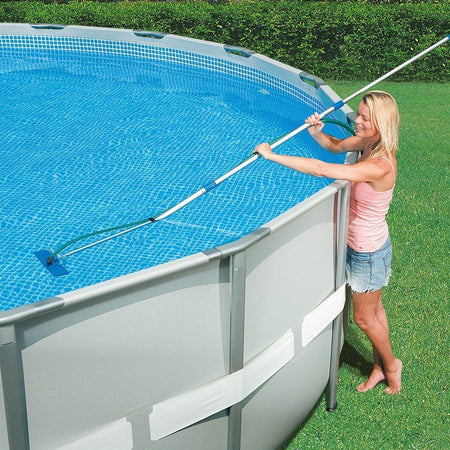 Kit di pulizia per piscina da 488 cm con spazzola aspira-fango e retino
