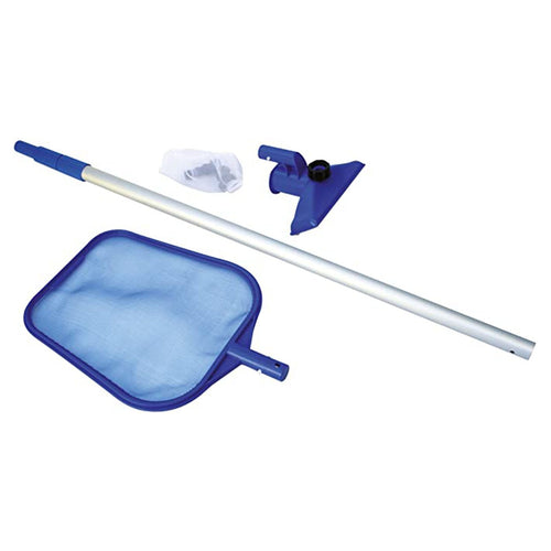 Kit di pulizia per piscina da 488 cm con spazzola aspira-fango e retino