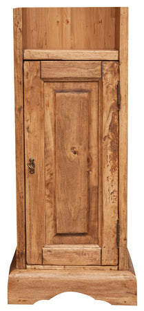 Biscottini Piccola libreria in legno massello di tiglio finitura naturale L40xPR30xH196 cm. Made in Italy