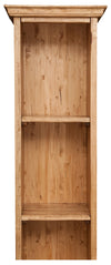 Biscottini Piccola libreria in legno massello di tiglio finitura naturale L40xPR30xH196 cm. Made in Italy