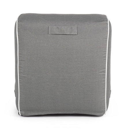Sedia pouf "Rihanna" con tessuto in spun poliestere con cerniera a scomparsa