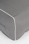 Sedia pouf Rihanna con tessuto in spun poliestere con cerniera a scomparsa