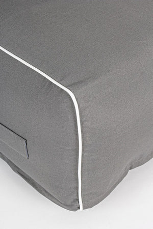 Sedia pouf "Rihanna" con tessuto in spun poliestere con cerniera a scomparsa