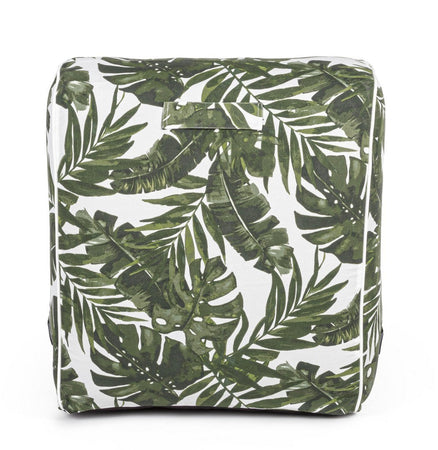 Sedia pouf con tessuto in spun poliestere con cerniera a scomparsa