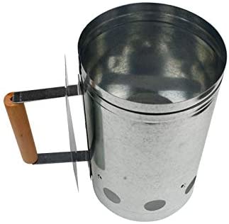 Accendi carboni e bricchetti per barbecue ravviva fiamma inox con manico di protezione