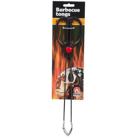 Pinza a forbice per barbecue in acciaio inox con manico in plastica isolante 35 cm