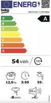Beko BWT3124S Lavatrice cm. 60 - capacità 12 kg - bianco