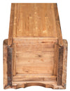 Biscottini Piccola libreria in legno massello di tiglio finitura naturale L40xPR30xH196 cm. Made in Italy