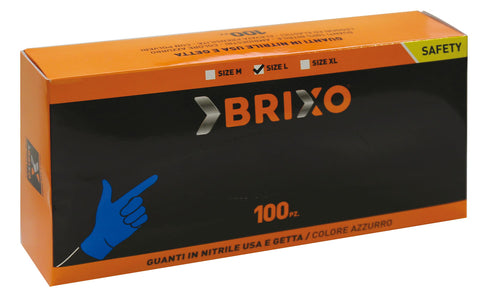 GUANTI NITRILE BRIXO CF.100 PZ.TG.XL