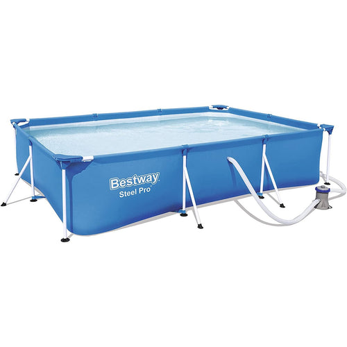 Piscina fuori terra rettangolare Bestway con pompa filtraggio 300 x 200 x h 66 cm