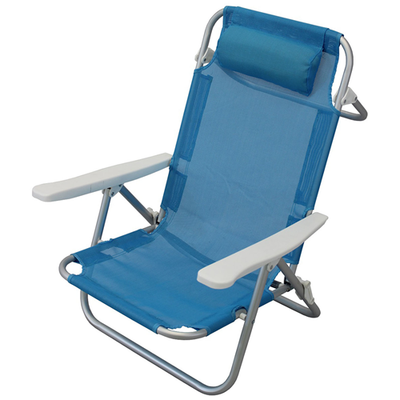 Poltrona Joy sedia a sdraio spiaggina da balcone e veranda con braccioli pieghevole in alluminio